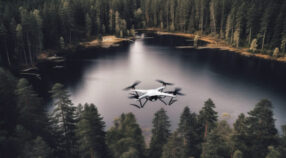 examen de drone prise de vue montagne
